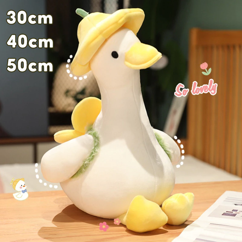 ตุ๊กตาเป็ดดอกไม้ 🦆🌼 เหมาะสำหรับของขวัญวันเกิดสำหรับเด็ก วัสดุความปลอดภัย โอบกอดนุ่มสบาย เหมาะสำหรับส่งนักเรียนหญิง