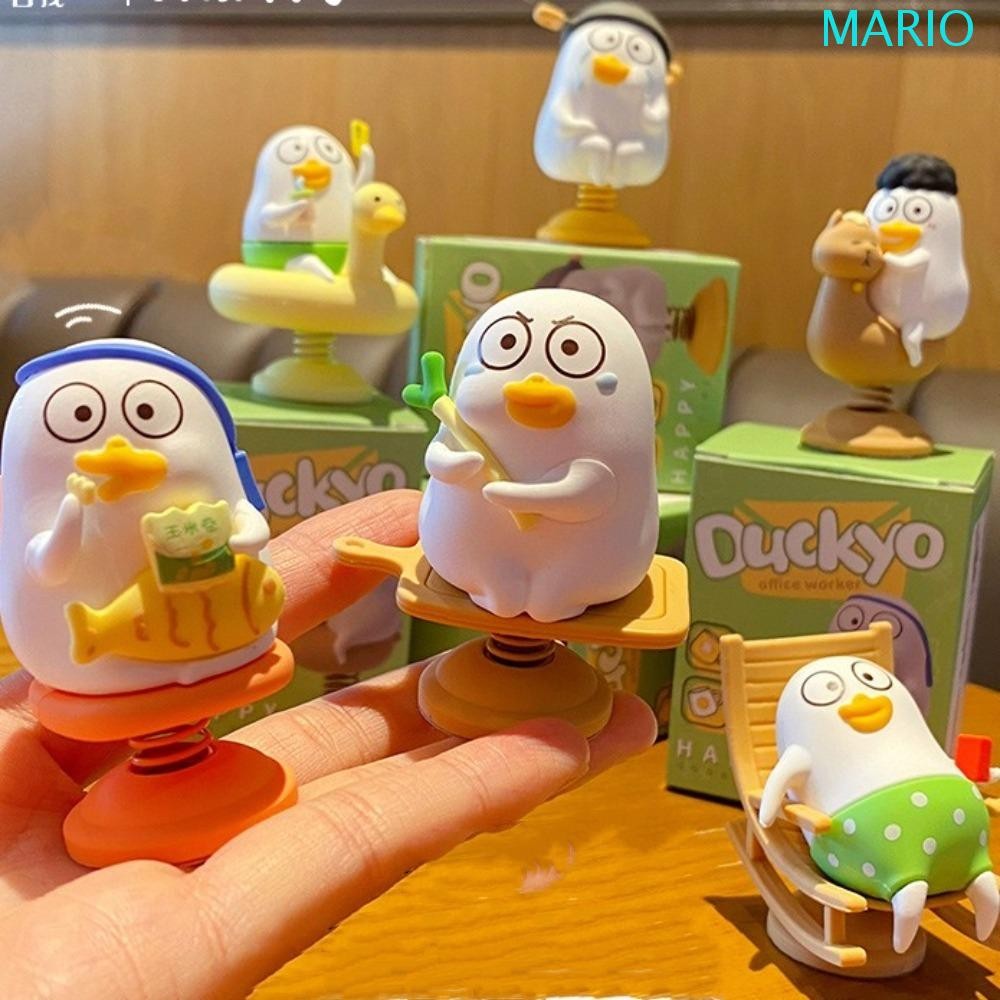 MARIO Little Liu Duck เขย่าเครื่องประดับรถ,การ์ตูนตลก Little Liu Duck ตกแต่งรถ,น่ารักน่ารักรูปปั้นคอ