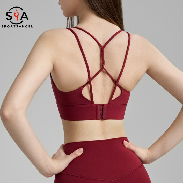 【Sportsangel 】สปอร์ตบราวิธีการรองแน่นอนและมีเข็มขัดด้านบน จากเหมาะสำหรับการใช้งานที่ฟิตเนสและยิม