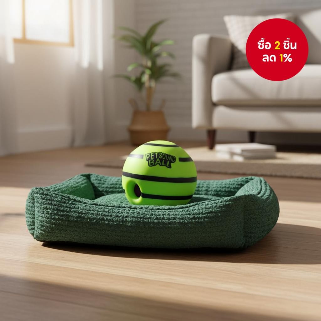 ของเล่นสุนัข Wobble Wag Giggle ส่งเสียงสนุกเมื่อกลิ้งหรือเขย่า เหมาะสําหรับสัตว์เลี้ยง เห็นในทีวี