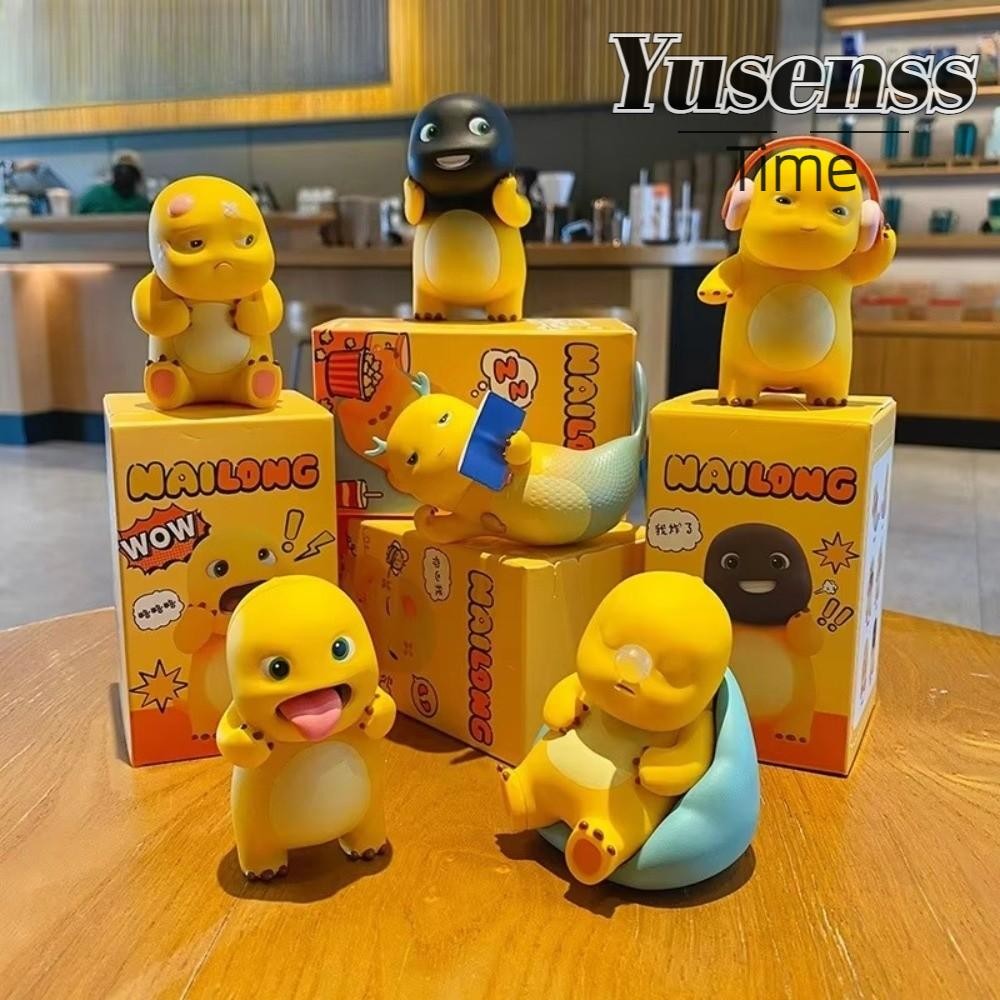 YUSENSS Nailong Figures, Miniature Funny Pose Box, Creative Collectible รูปปั้น Action Figure Dino ร
