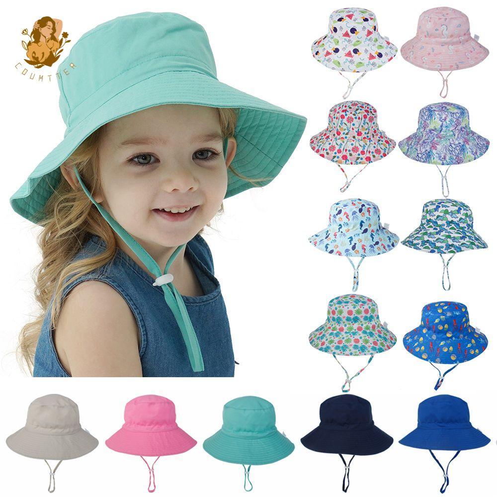 BACKSTAGEEET เด็ก Sun หมวกสําหรับ 0-8 ปีชายหญิงว่ายน้ําหมวกคอหู UV Protection หมวกชายหาด