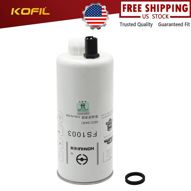 FS1003 เครื่องกรองน้ํามันเชื้อเพลิงสําหรับ Cummins ชุดเครื่องกําเนิดไฟฟ้าเครื่องยนต์ดีเซล MBE900 ISB