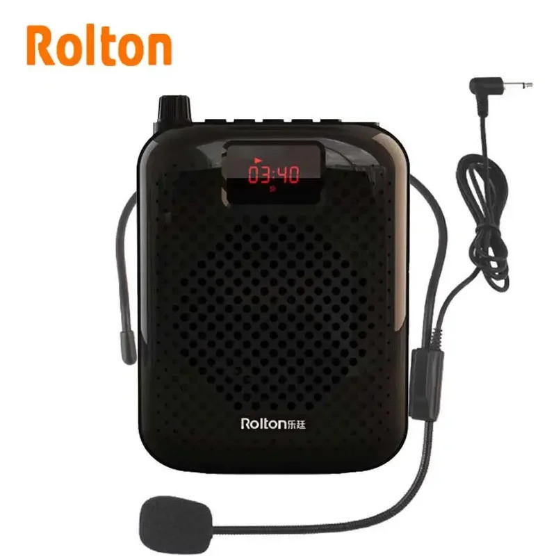 Rolton K500 เครื่องขยายเสียงบลูทูธ Booster Megaphone ลําโพงลําโพงไมโครโฟนสําหรับการสอน Tour Guide ขา