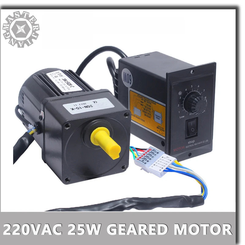220V 25W 4RK25GN-C 415-4.2RPM AC Reversible Gear Variable Speed Motor 1:3-1:300 AC Gear Reducer Moto