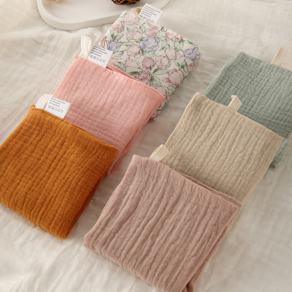 3PC ผ้าเช็ดตัวเด็ก Born Items Stuff Squares ทารกทารกแรกเกิด Hand Bath Shower Face Towel ผ้ากอซผ้าฝ้า