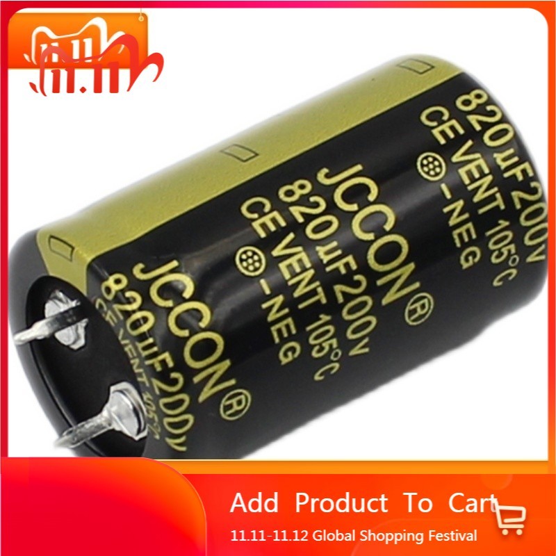 XZ 200v 820UF JOCON Power Audio Amplifier Capacitor 25x40mm