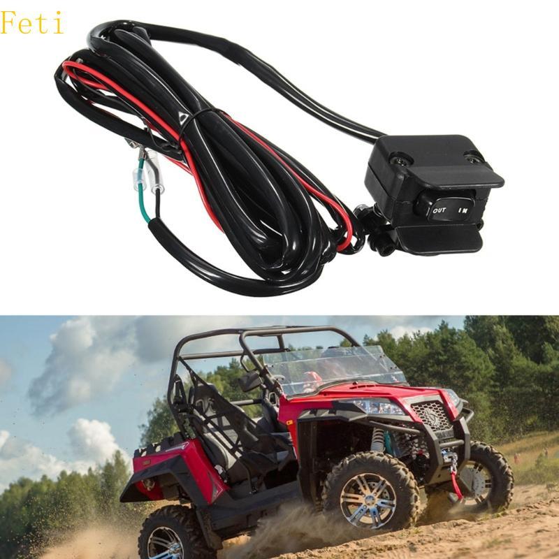 Feti รถจักรยานยนต์ ATV UTV 3 เมตร Winch Rocker สวิทช์แฮนด์ควบคุมสาย Warn Kit