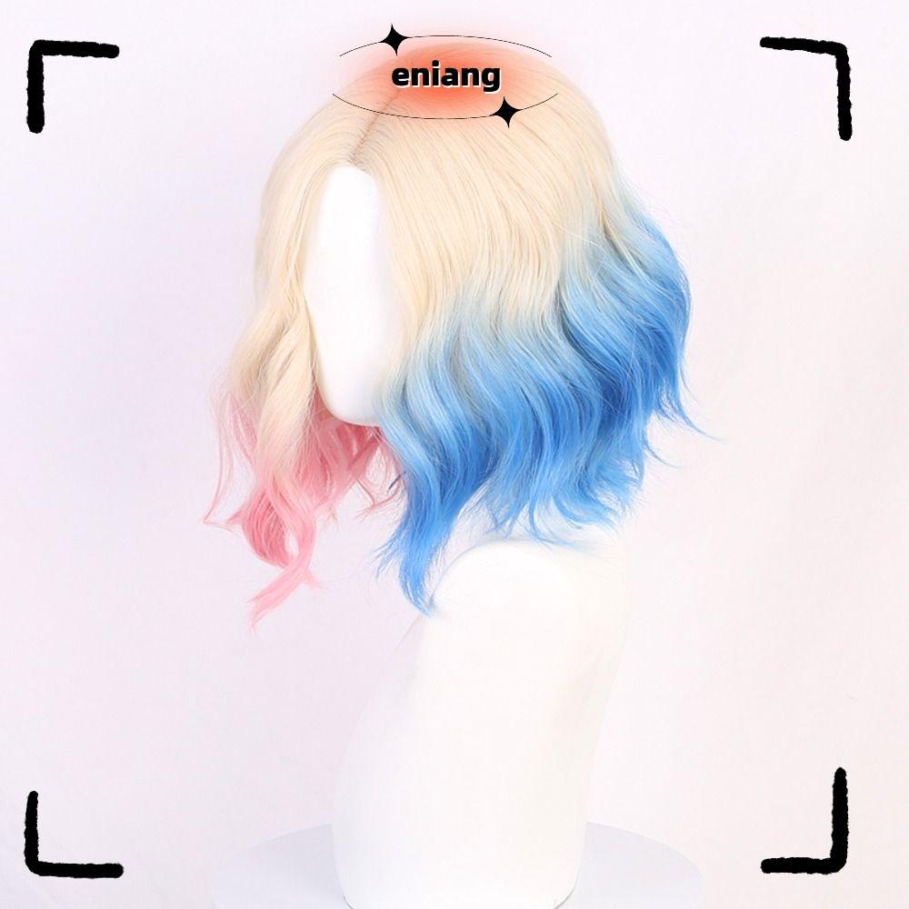 ENIANG วิกผมคอสเพลย์ สำหรับผู้หญิง แบบ.Gradient BoBo สไตล์สั้น ขนาด 35 ซม. เหมาะสำหรับ.Cosplay Chara