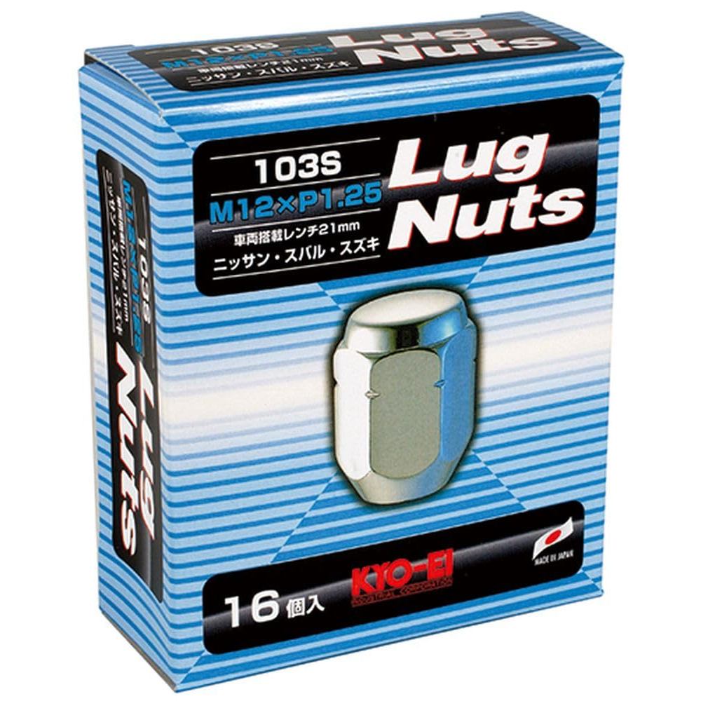 KYO-EI Lug Nut จำนวน  16 ชิ้น แบบถุง 21HEX M12 x P125 103S-16P