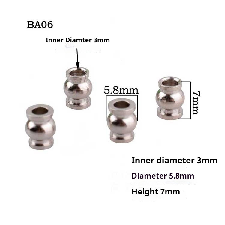 BA06 Shock Pivot Ball 4Pcs For  1:10 RC Car