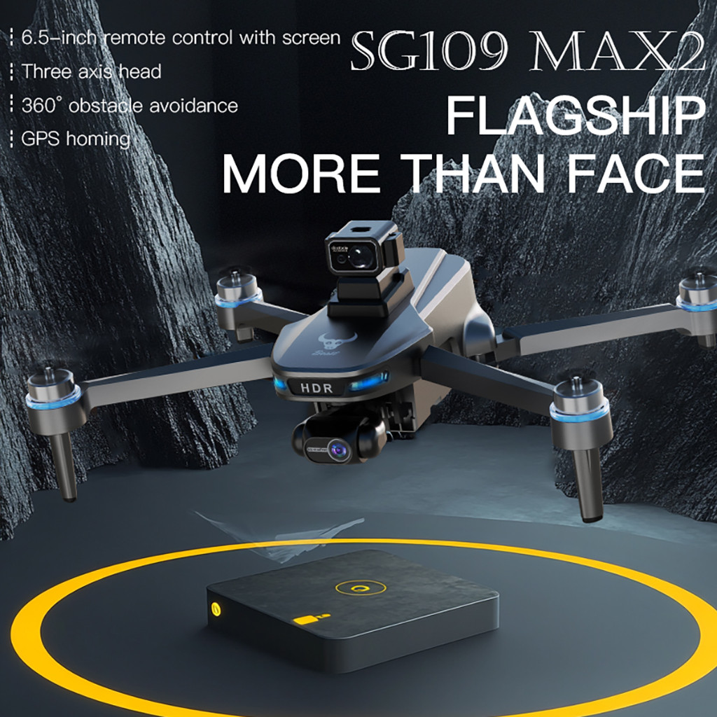 ZLL SG109 MAX 2 Quadcopter HD 3 แกน Gimbal เลเซอร์หลีกเลี่ยงอุปสรรคตําแหน่ง GPS พร้อมรีโมทคอนโทรลหน้