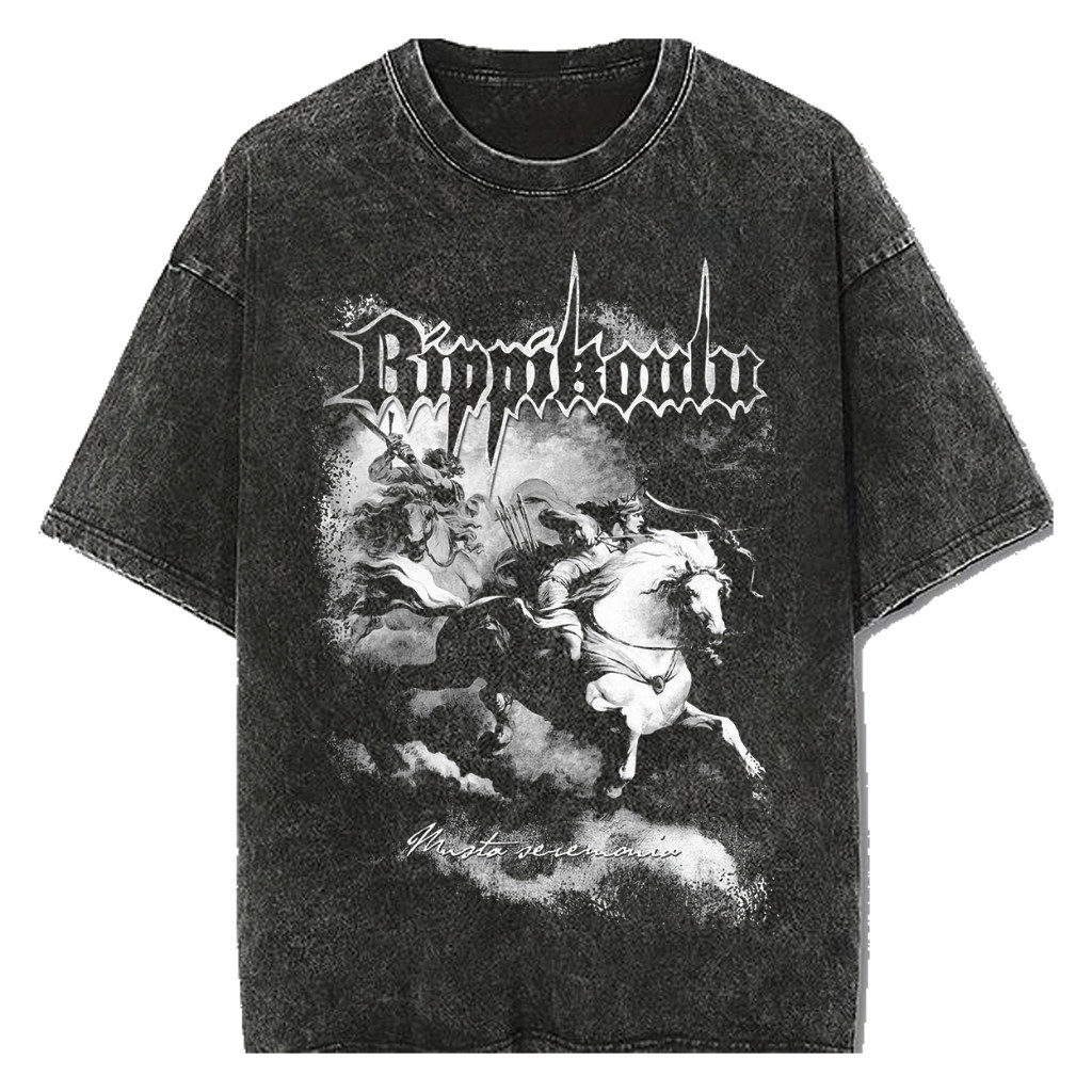 เสื้อยืด Sand Wash Horse Cotton Combed 24s