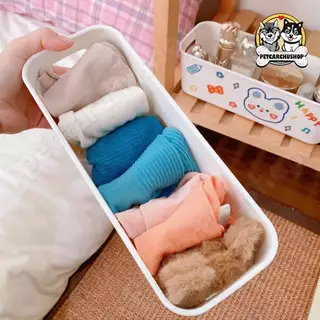 สติ๊กเกอร์ฟรี 2 ชิ้น กล่องเก็บผลิตภัณฑ์ดูแลผิว กล่องเก็บของมินิมอล จัดระเบียบบนโต๊ะ กล่องเก็บขนตาปลอม