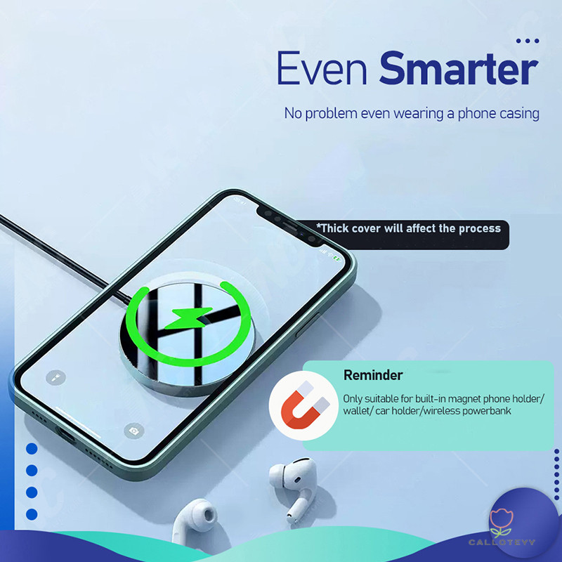 Magnetic Ring แผ่นแม่เหล็กชาร์จไร้สาย แผ่นดึงดูดแม่เหล็กสี บางเฉียบ แหวนแม่เหล็กสำหรับโทรศัพท์ แม่เหล็กติดมือถือแหวนอะแด - รูปที่ 3