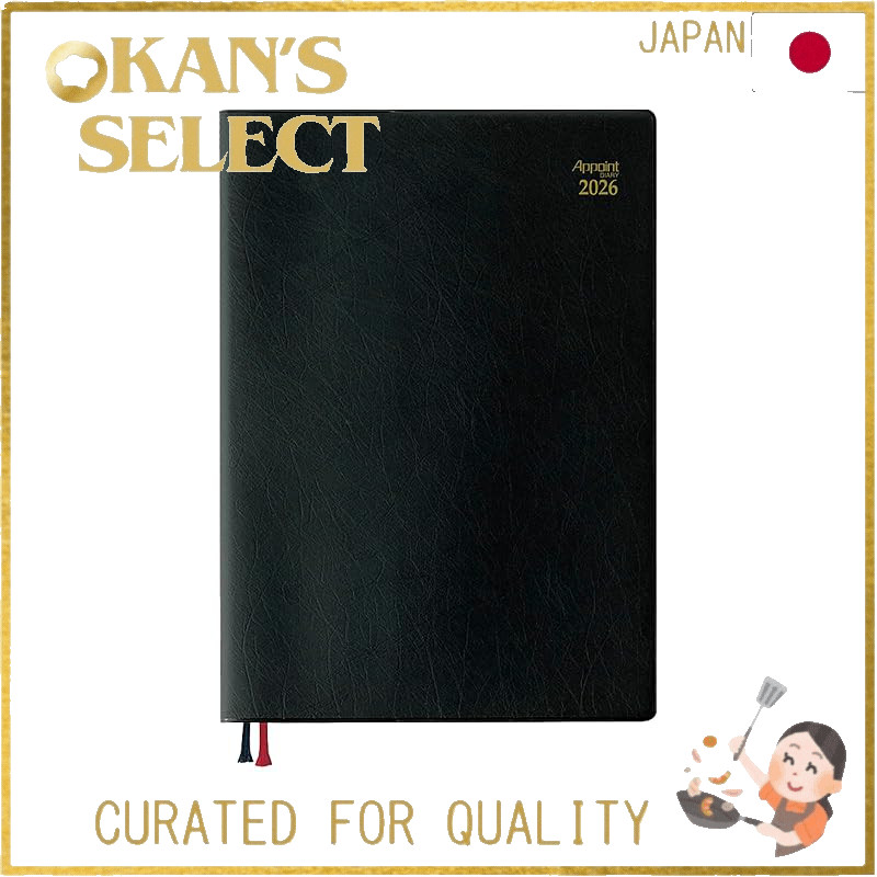 Daigo Weekly Planner 2026 - A5 Left Format Appointment Schedule Book, Black, December Start,Direct f