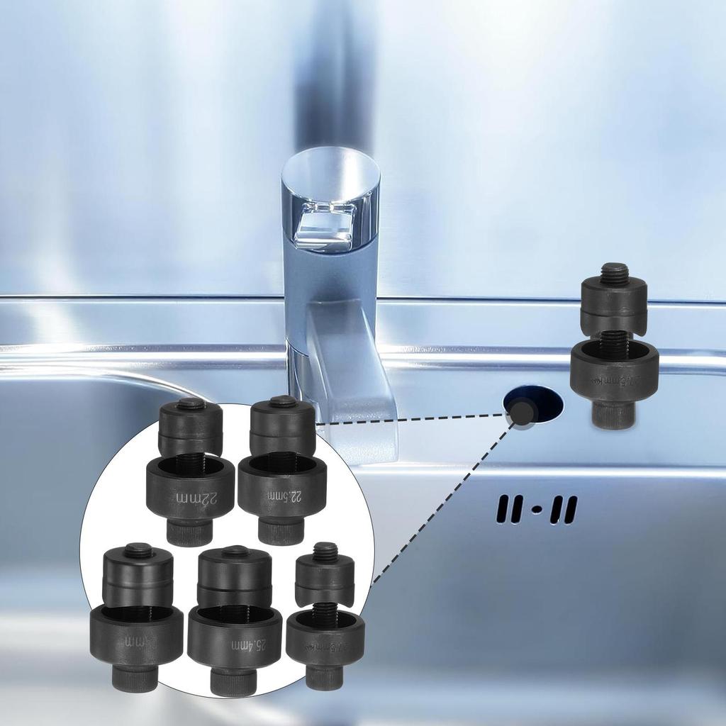 [unjitsh] แผ่นโลหะเจาะรูเครื่องมือมือคู่มือ Knockout Punch เครื่องตัดรูหกเหลี่ยมสําหรับ