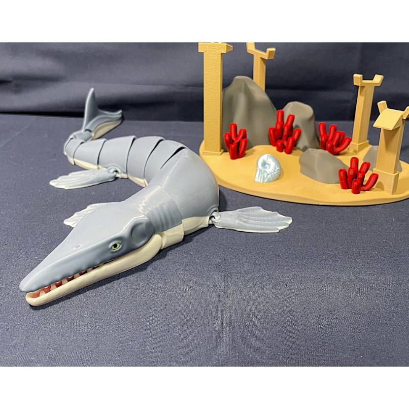 ของเล่นจับคู่ Flexi Mosasaurus – การเคลื่อนย้ายไดโนเสาร์ทะเลยักษ์