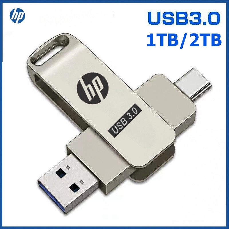 แฟลชไดรฟ์โลหะกันน้ํา Typec 2 in 1 โทรศัพท์มือถือ u Disk HP แฟลชไดรฟ์ Dual Drive Flash Memory USB 3.0