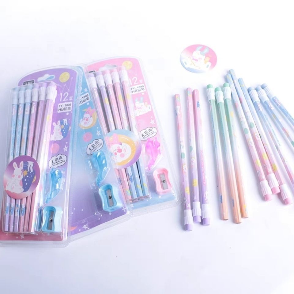 สินค้าใหม่พร้อมสต็อกดินสอห่านบินไร้สารตะกั่วปลอดสารพิษดินสอนักเรียนระดับประถมศึกษาเกรด 123 ดินสอ HB 