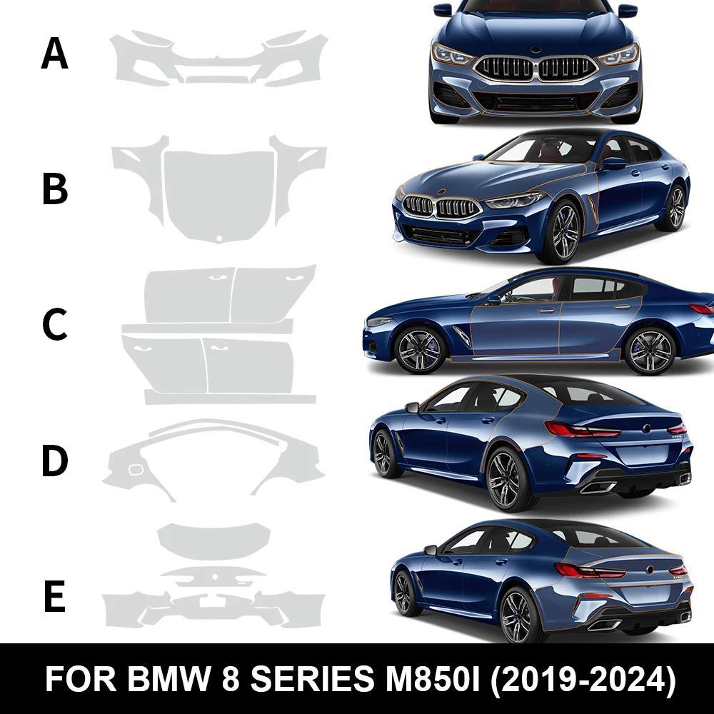 KUNGKIC PPF สําหรับ BMW M850i 8 Series 2022-2024 8.5Mil Pre Cut สีรถฟิล์มป้องกันโปร่งใสห่อใสสติกเกอร