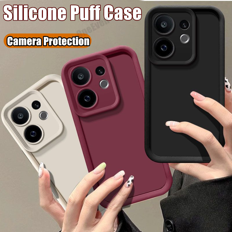 สําหรับ Vivo X200 FE V2503 Micro-matte Anti-Fingerprints ซิลิโคนอ่อนนุ่ม Step Cover เคสป้องกันกล้อง