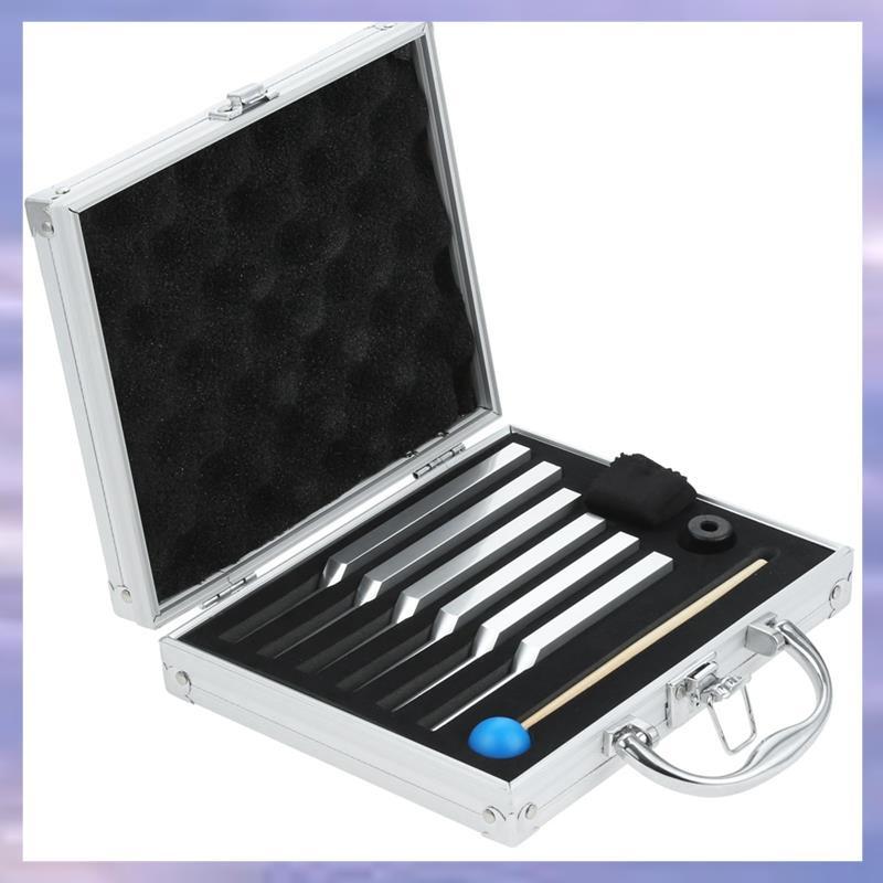 ส้อมจูน 6 ชิ้น (UT 496Hz, RE 417Hz, MI 528Hz, SOL 639HZ, FA741HZ, LA 8552HZ) อลูมิเนียมพร้อมค้อนไม้แ