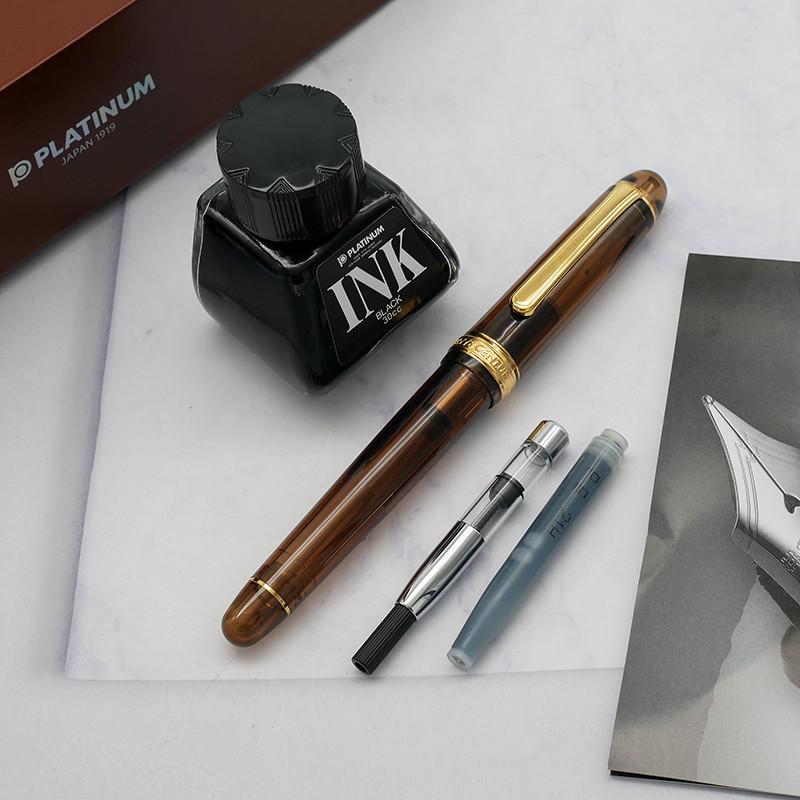 Yihang ญี่ปุ่น PLATINUM 3776 Century Limited สี 14K ปากกาทอง Fountain ปากกาชุดหมึกของขวัญกล่อง PLATI