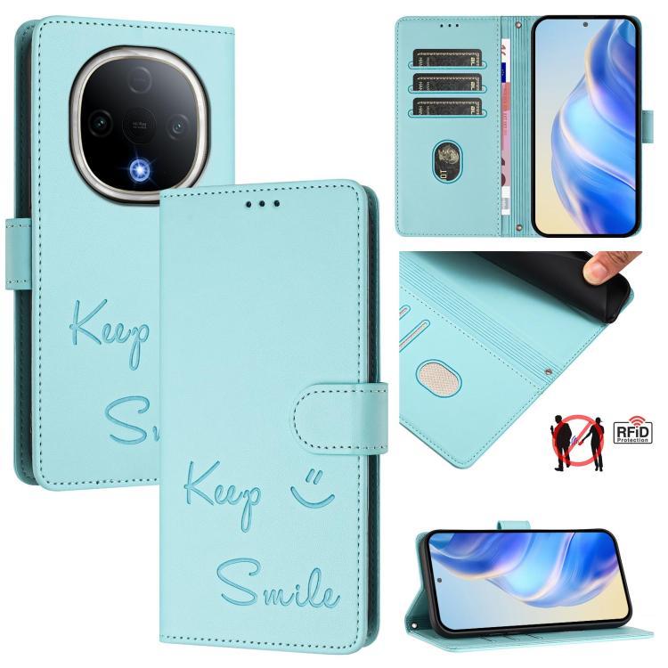 เตรียมจัดส่ง Smile ลายนูน RFID หนังเคสโทรศัพท์สําหรับ vivo Y300 5G/vivo V50 5G Global/vivo Y29 4G Gl