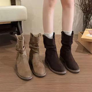 One for all พร้อมส่งจากไทย TX738 รองเท้าบูทหุ้มข้อส้น ส้นหนา1.5นิ้ว กระชับสัดส่วน รองเท้าบูทมาร์ติน สำหรับผู้หญิง