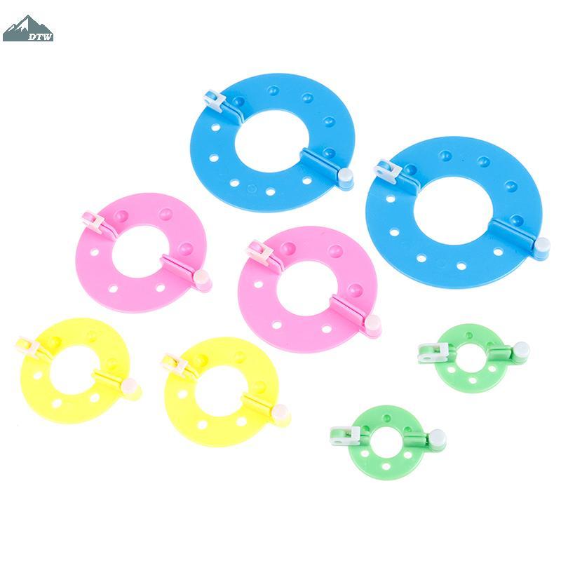 DTW 8PCS 4 ขนาด Fluff Ball Weaver PomPom Maker ถัก Loom Kit Jelly