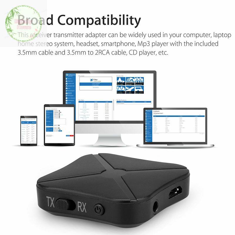 BigBabyHouse 1 ชุดเพลงสเตอริโออะแดปเตอร์ไร้สาย KN321/KN319 2 IN 1 5.0/4.2 เครื่องรับสัญญาณเสียงเครื่