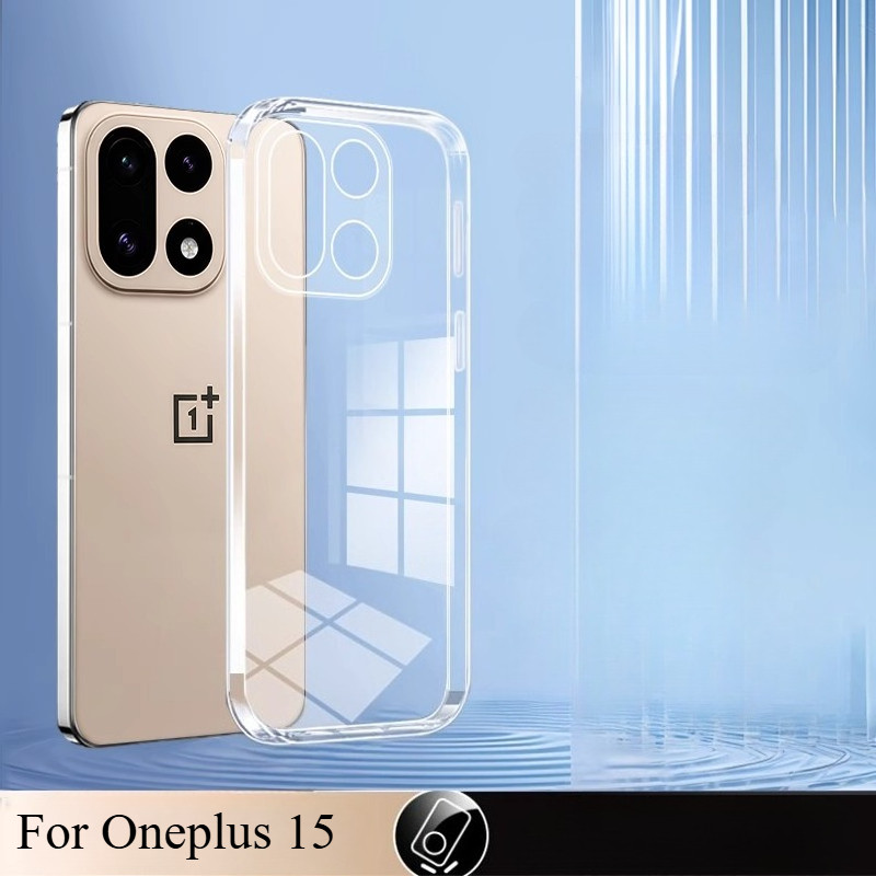สําหรับ Oneplus 15 กรณี Ultra-thin ซิลิโคนใสนุ่มเคสโทรศัพท์สําหรับ One Plus 15 1 +15 Clear TPU กันชนกล้อง Protector