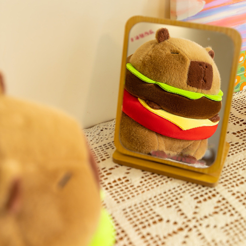 Plus ของเล่นตุ๊กตาน่ารัก Capybara Burger หมอน Nap เบาะ Hug ตุ๊กตานอน Ragdoll20251027