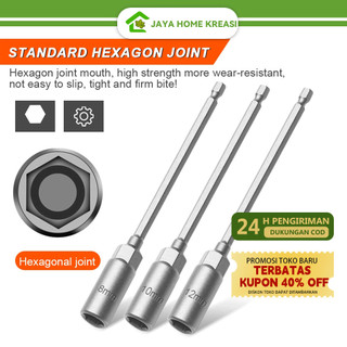 150MM Ekstension Panjang Sambungan Mata Bor Obeng 8/10/12mm Kunci Socket Hex Impact Drive