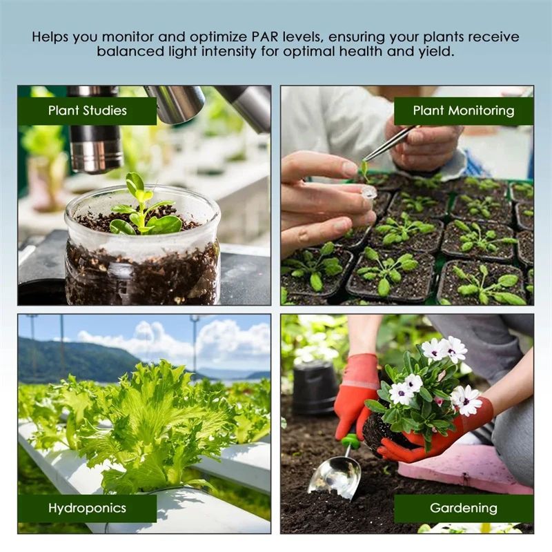 IP65 499 Par Meter 400-700nm Digital DLI PPFD Meter Datalogger Light Tester สังเคราะห์แสงเรือนกระจกส