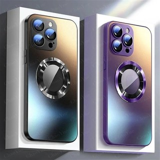 เคสโลหะไทเทเนียมด้านหรู มาพร้อมแม่เหล็ก รองรับการชาร์จไร้สาย ใช้งานได้กับ iPhone 17, 16, 15, 14, 13, 12, 11 Pro Max Air Plus เคสแข็งกันกระแทก ฝาหลังปกป้องโทรศัพท์ พร้อมดีไซน์สวยงาม
