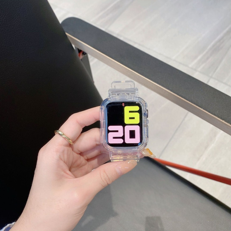 สายซิลิโคนพร้อมกรณี for IWatch Ultra 3 2 SE 3 2 Apple Watch Series 11 10 9 8 7 46 45 44 42 41 40 38 มม. - รูปที่ 3