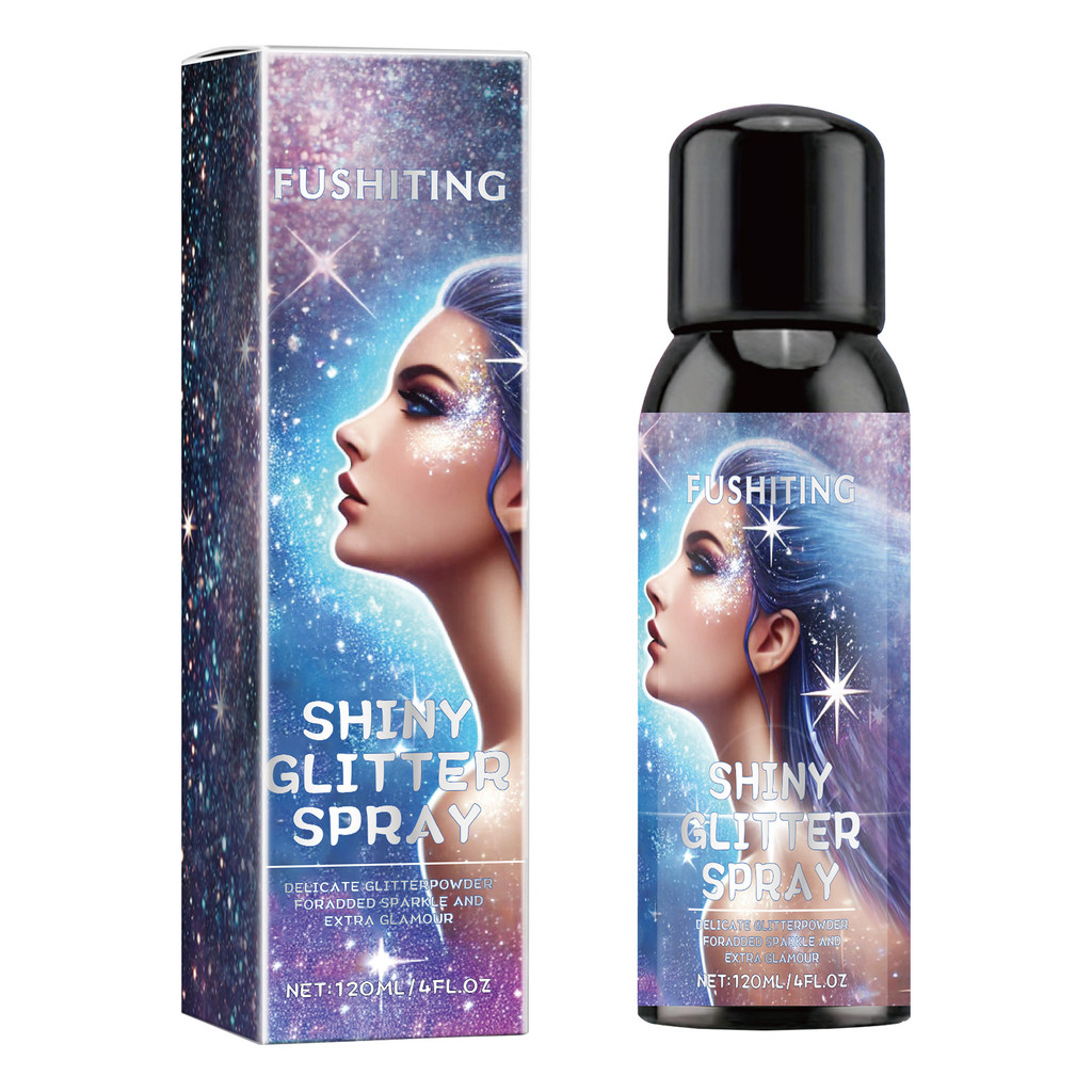 Glitter Spray Shimmer Spray Body Hair  Setting Makeup Brightening Party Nightclub