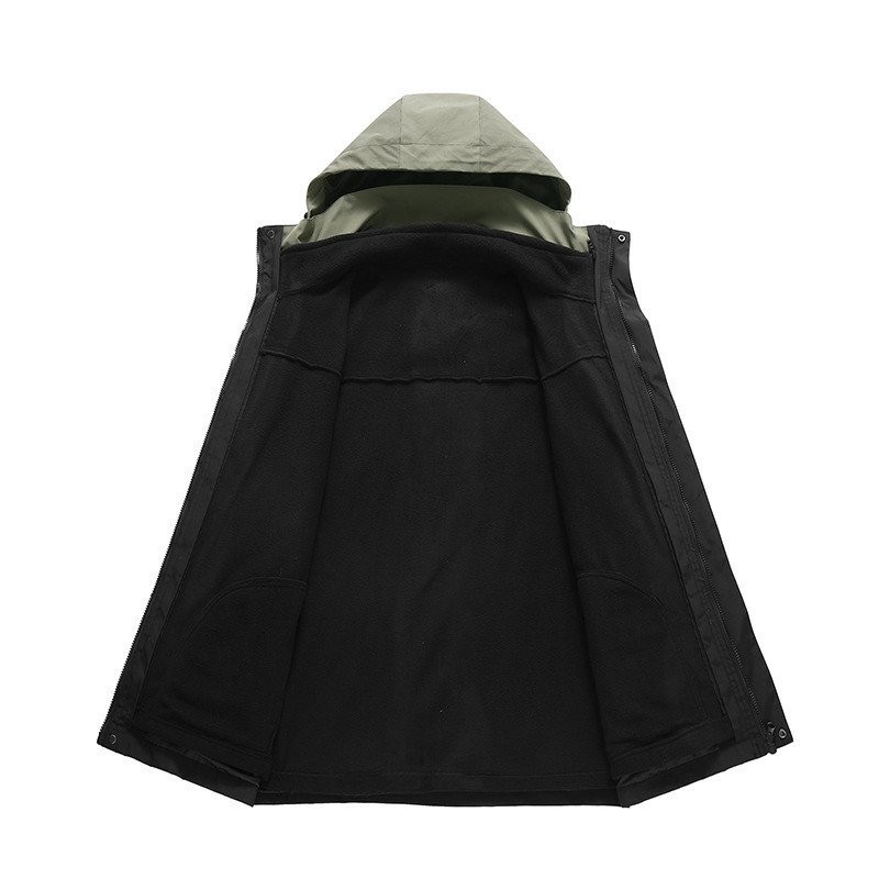 แจ็คเก็ตผู้ชายไซส์ 6XL-13XL หนัก 200 กก. อบอุ่นกันลม พร้อมชุดแยกที่ถอดออกได้สำหรับภูเขาและกลางแจ้ง - รูปที่ 7