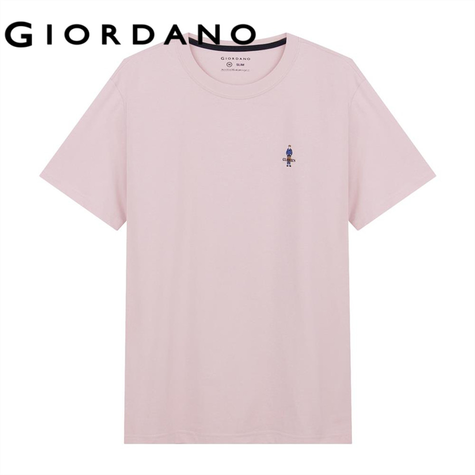 GIORDANO เสื้อยืดผู้ชาย Men's Slim Cotton Tee 01025629