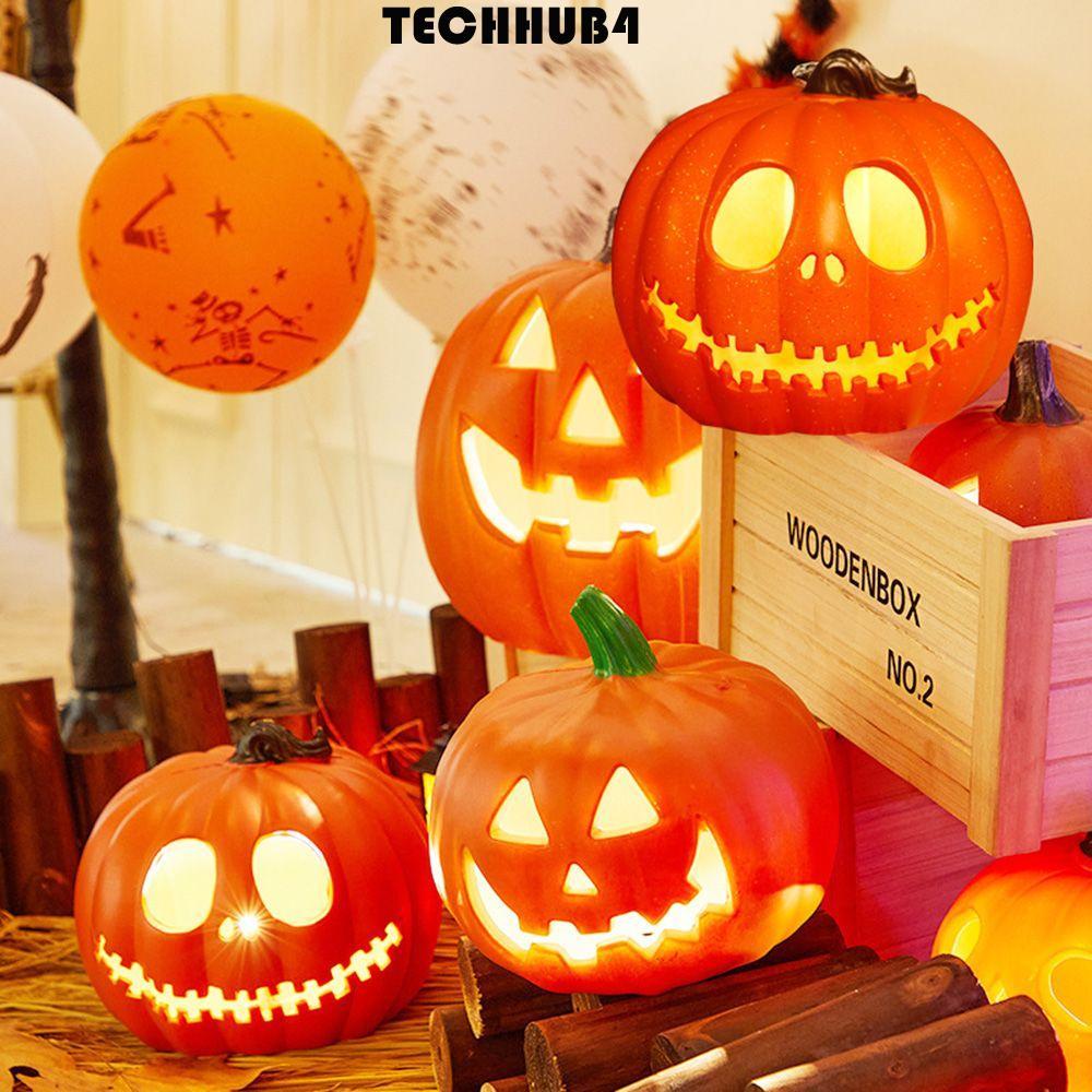 TECHHUB4 Jack-O-Lantern Party Supplies Creative เครื่องประดับในร่มสําหรับ Home Party ขนาดใหญ่เรืองแส