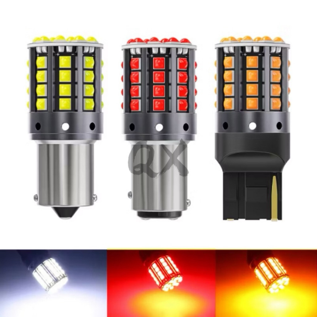 🔥ST‘s Shop-5🔥2PCS หลอดไฟLEDT20（3030-44）สเปค 12V-24V สมชื่อความสว่างสูงสำหรับรถจักรยานยนต์ทั่วไป:ไฟย้อนกลับ/ไฟท้าย/ไฟเบรค