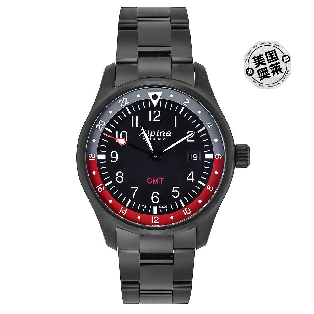 Alpina Startimer Pilot GMT Quartz นาฬิกาผู้ชาย AL-247BR4FBS6B