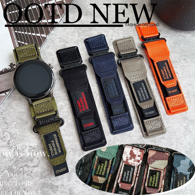 22 มม.สายนาฬิกาไนลอนสําหรับ Honor Watch 5 Pro 4Pro GS Pro GS4 GS3 Sport Velcro Band