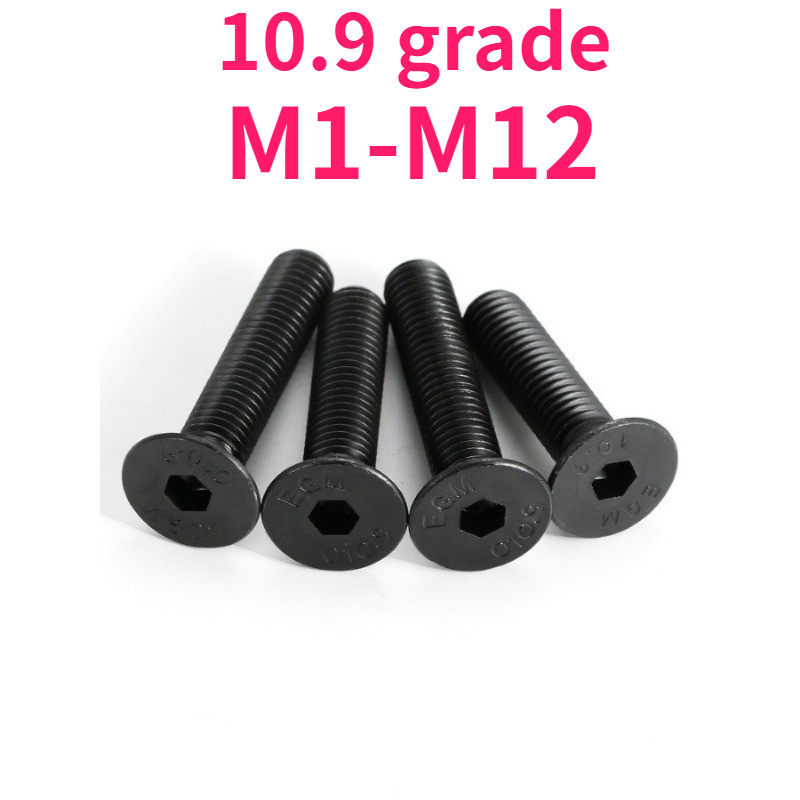 10.9สีดำ สกรูหัวจมเตเปอร์/น็อตหัวจมเตเปอร์  M6/M8/M10/M12 * L8-100 มม.【999-MB-1】