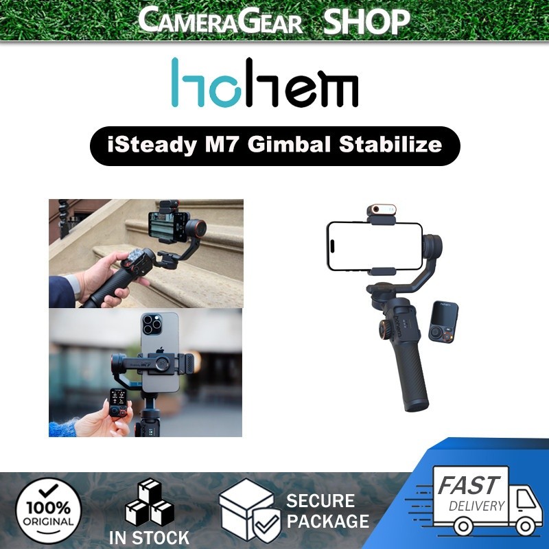 Hohem iSteady M7 3Axis Gimbal Stabilizer w/AI Tracking And Magnetic Light for phone