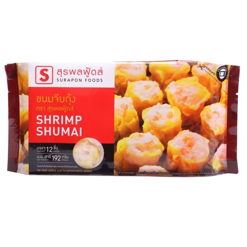 สุรพลฟู้ดส์ขนมจีบกุ้ง 192กรัม Surapon Foods Shrimp Shumai 192g. [หมายเลขบาร์โค้ด 8850469024763 ]