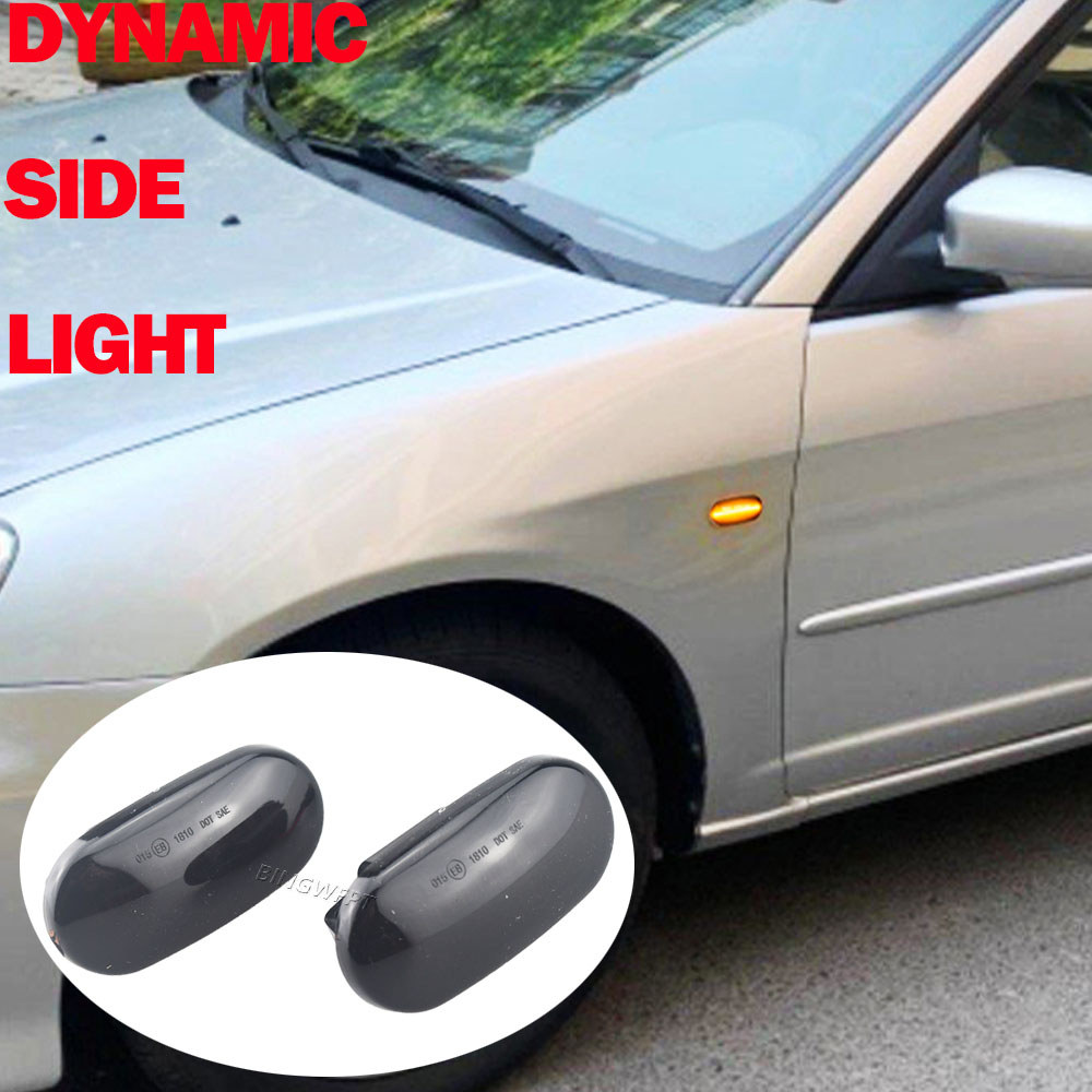 2PCS ไฟเลี้ยวด้านข้างไฟสําหรับ HONDA Prelude CRX S2000 Integra Fit Del Sol Acura Civic LED แบบไดนามิ