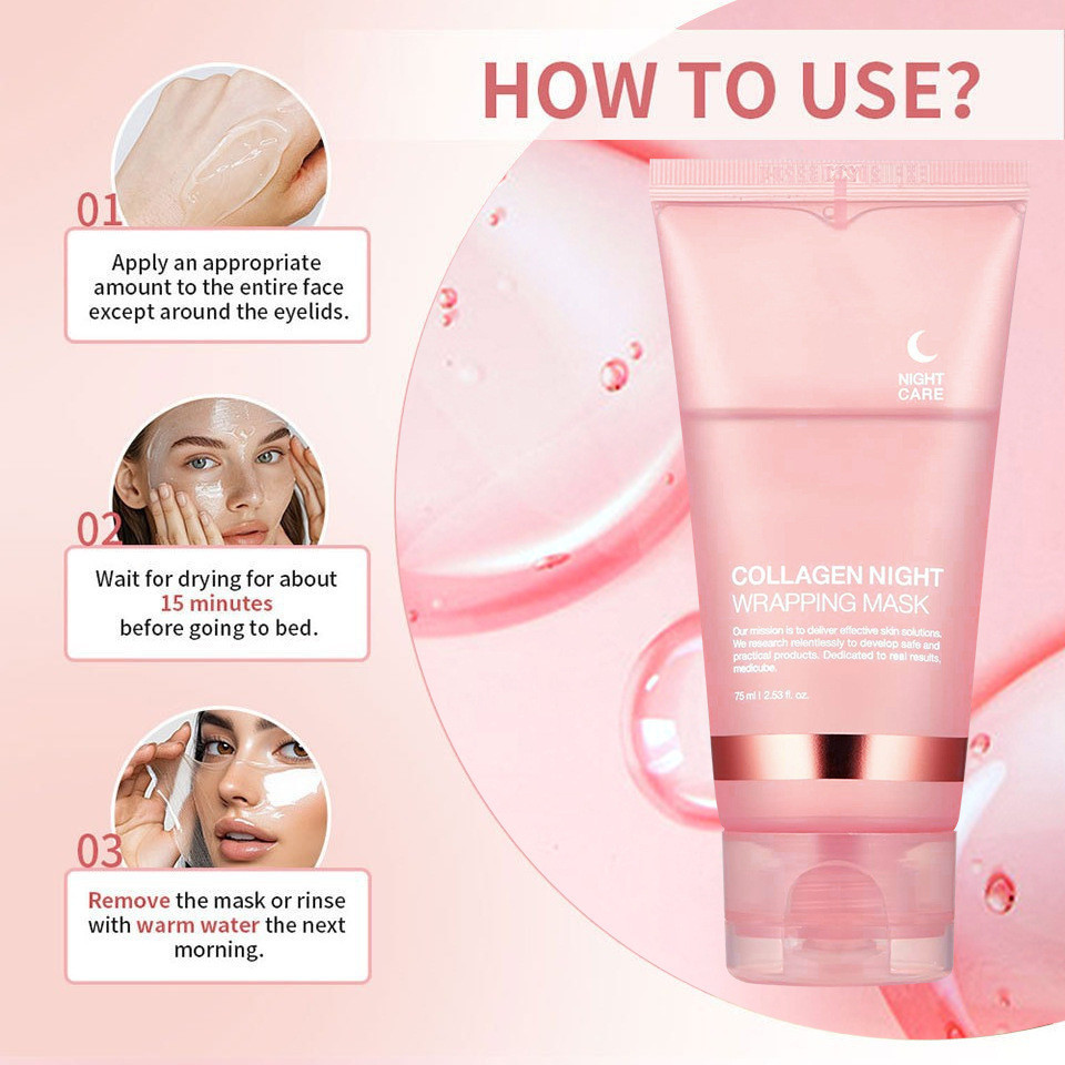 Ready Stock Quick Shipping Collagen Peeling Mask Collagen Night Wrapping Mask Night Wrapping Mask265